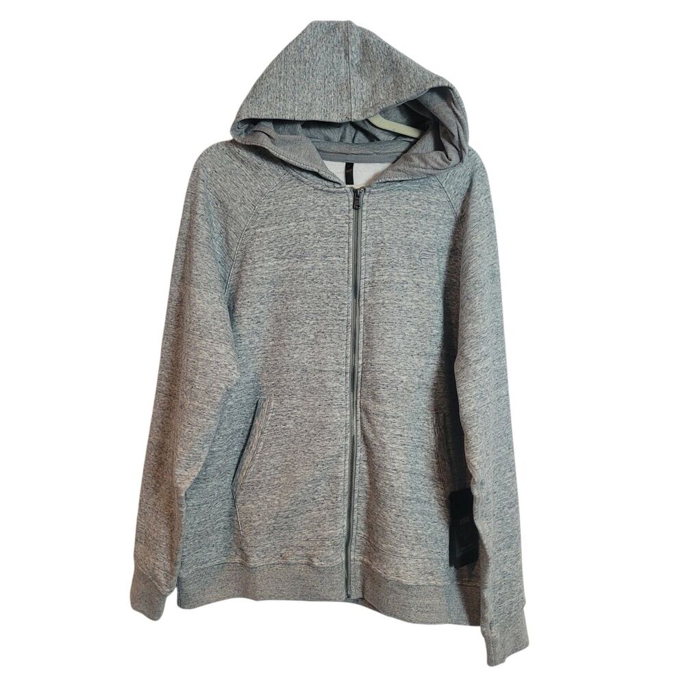Fabletics NEW The Postgame Full Zip Hoodie Sweatshirt Gray Athletic Men's‎ Sz XL